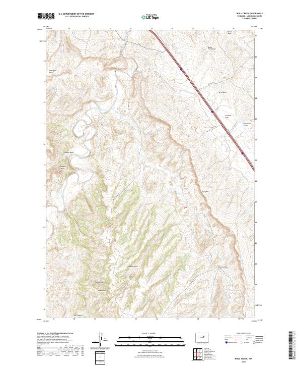 Wall Creek, WY — USGS 7.5-minute topo (2021)