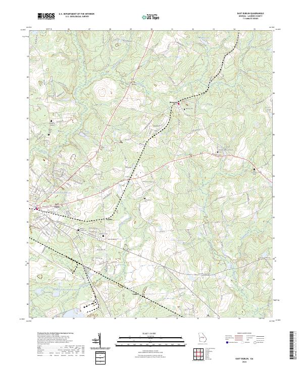 East Dublin, GA — USGS 7.5-minute topo (2024)