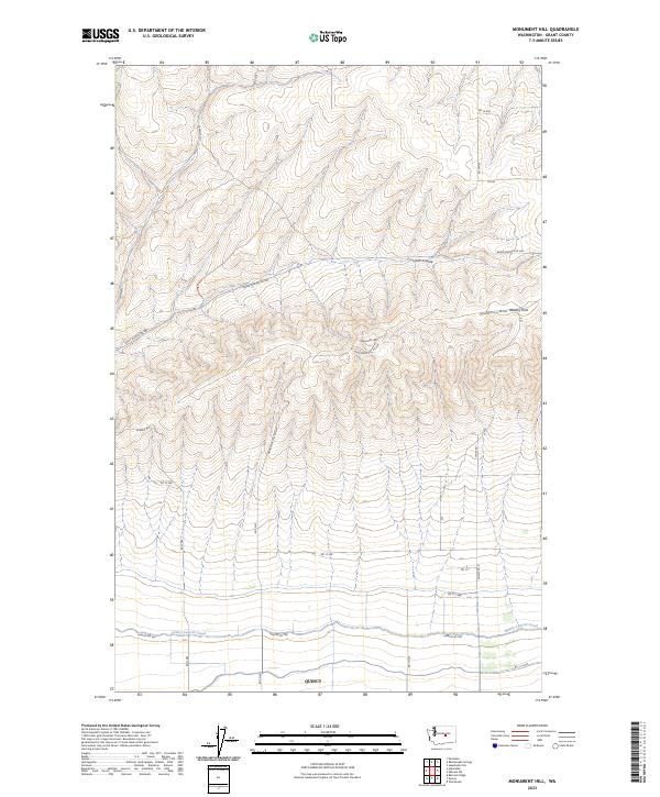 Monument Hill, WA — USGS 7.5-minute topo (2023)
