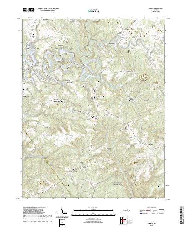 Cub Run, KY — USGS 7.5-minute topo (2022)