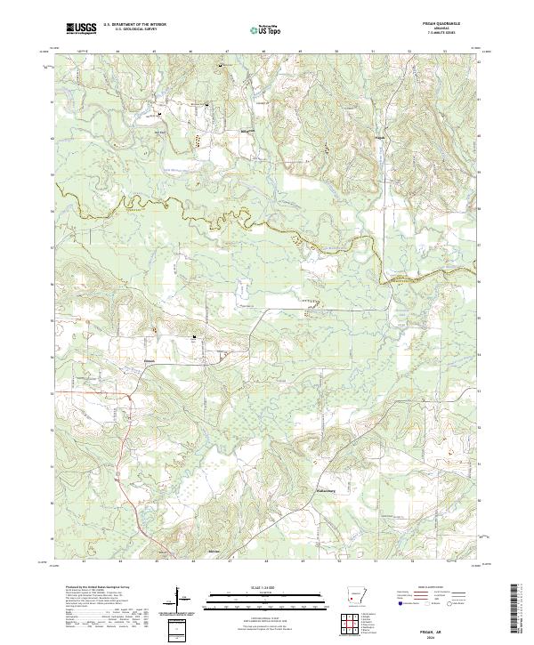 Pisgah, AR — USGS 7.5-minute topo (2024)