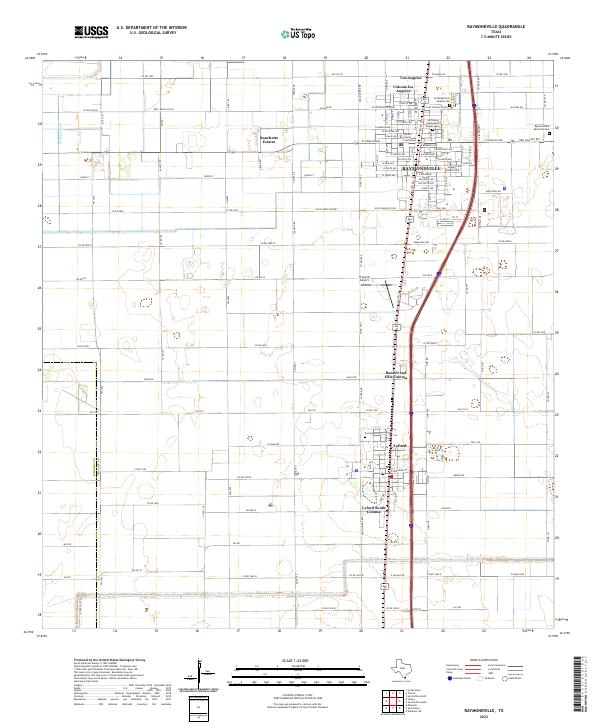 Raymondville, TX — USGS 7.5-minute topo (2022)