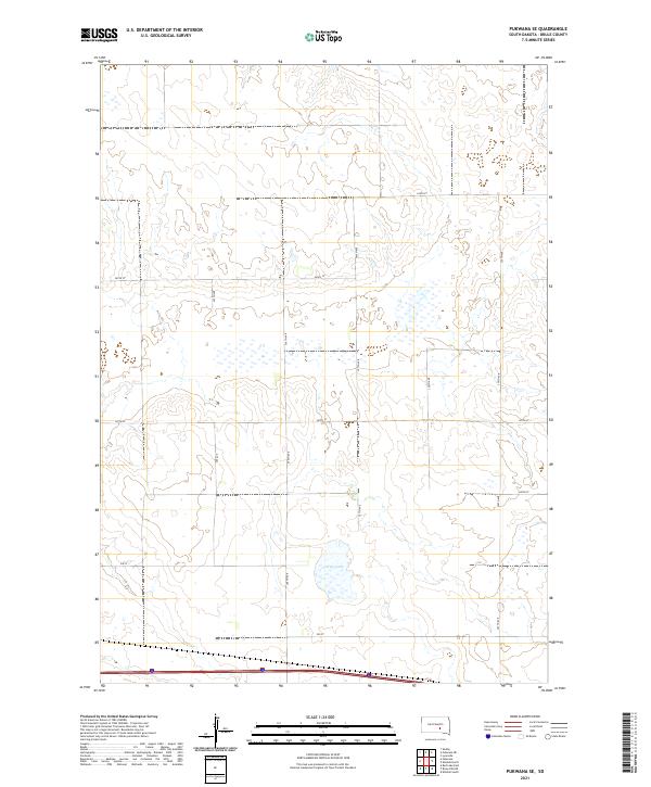 Pukwana SE, SD — USGS 7.5-minute topo (2021)