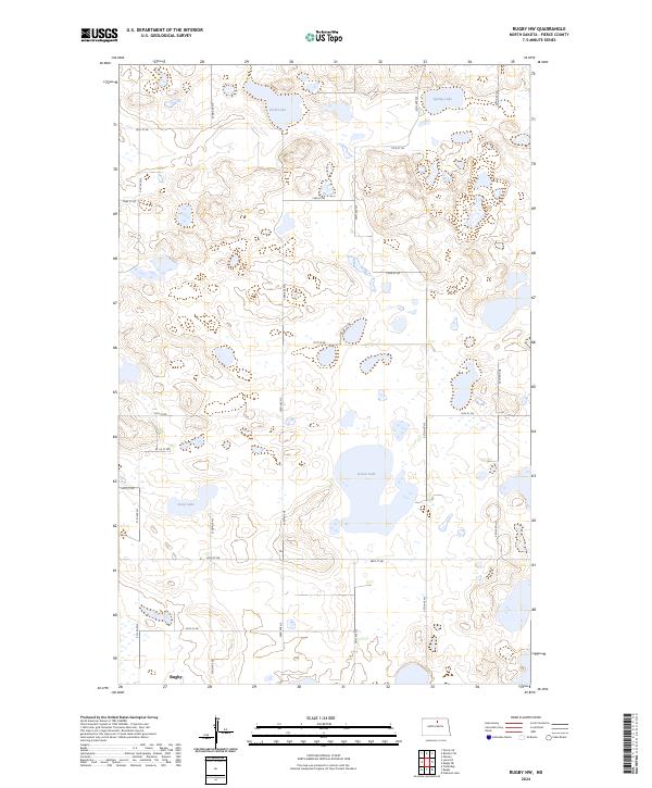 Rugby NW, ND — USGS 7.5-minute topo (2024)
