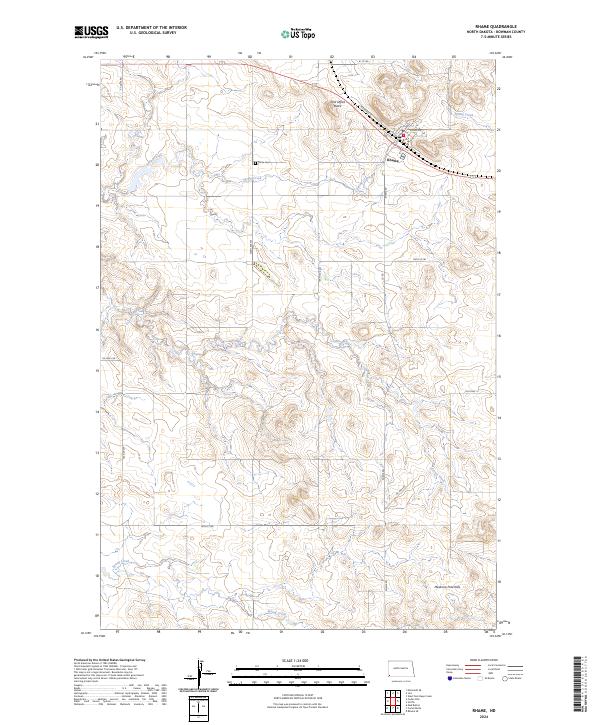 Rhame, ND — USGS 7.5-minute topo (2024)