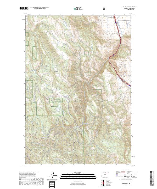 Glass Hill, OR — USGS 7.5-minute topo (2023)