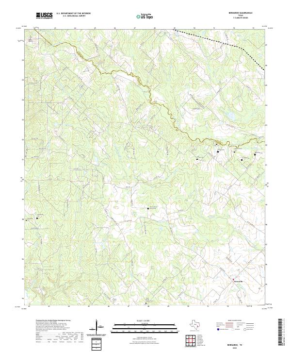 Bernardo, TX — USGS 7.5-minute topo (2022)