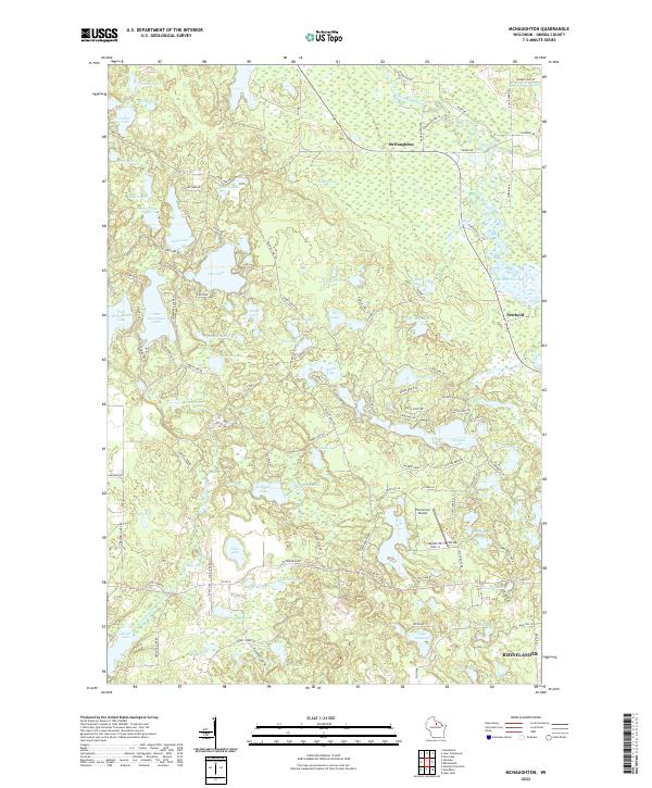 McNaughton, WI — USGS 7.5-minute topo (2022)