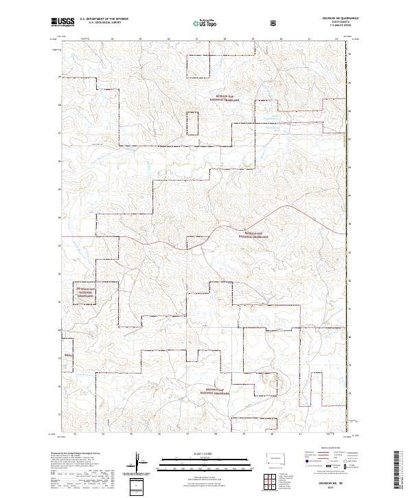 Oelrichs NE, SD — USGS 7.5-minute topo (2021)