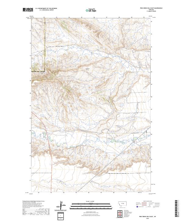 Pike Creek Hills East, MT — USGS 7.5-minute topo (2024)