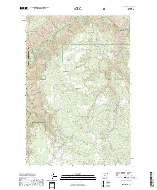 Deep Creek, OR — USGS 7.5-minute topo (2023)