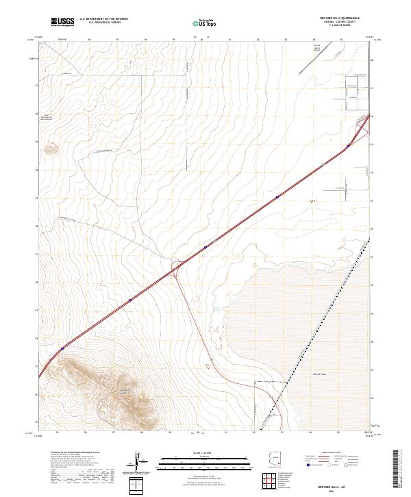 Red Bird Hills, AZ — USGS 7.5-minute topo (2021)