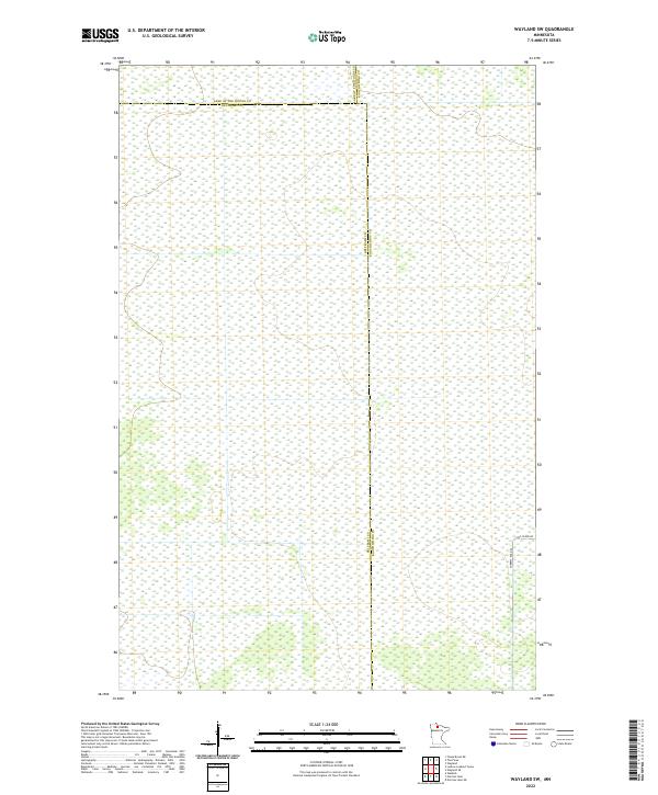 Wayland SW, MN — USGS 7.5-minute topo (2022)