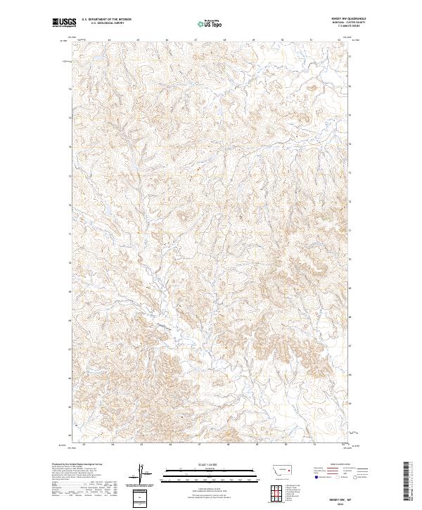 Kinsey NW, MT — USGS 7.5-minute topo (2024)