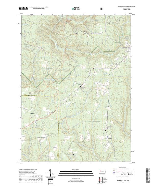 Marienville West, PA — USGS 7.5-minute topo (2023)