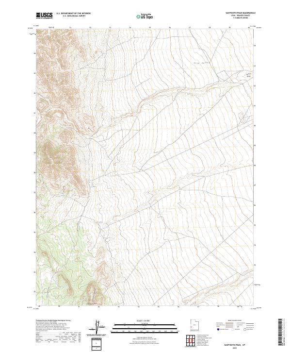 Sawtooth Peak, UT — USGS 7.5-minute topo (2023)