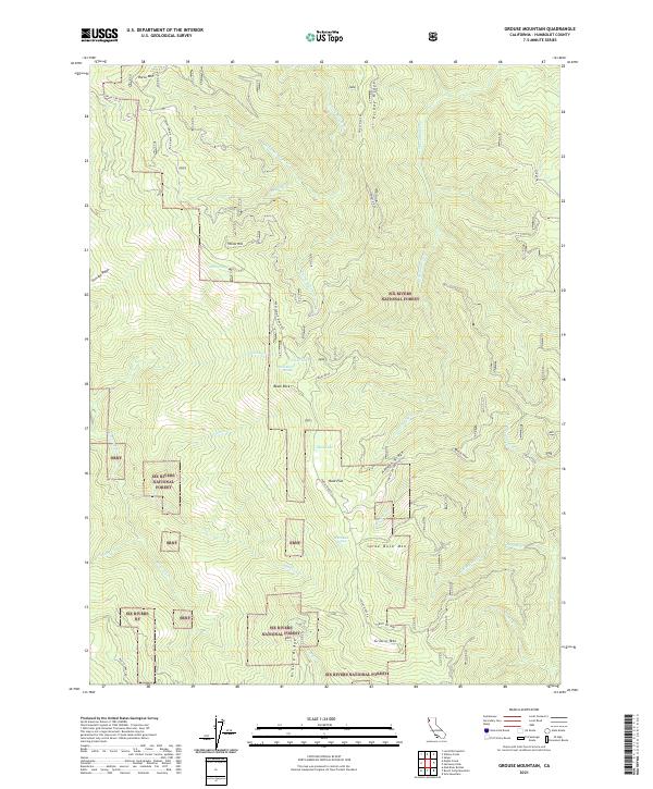 Grouse Mountain, CA — USGS 7.5-minute topo (2021)