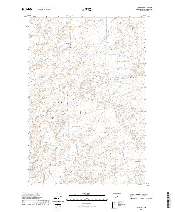 Gibson SW, MT — USGS 7.5-minute topo (2024)
