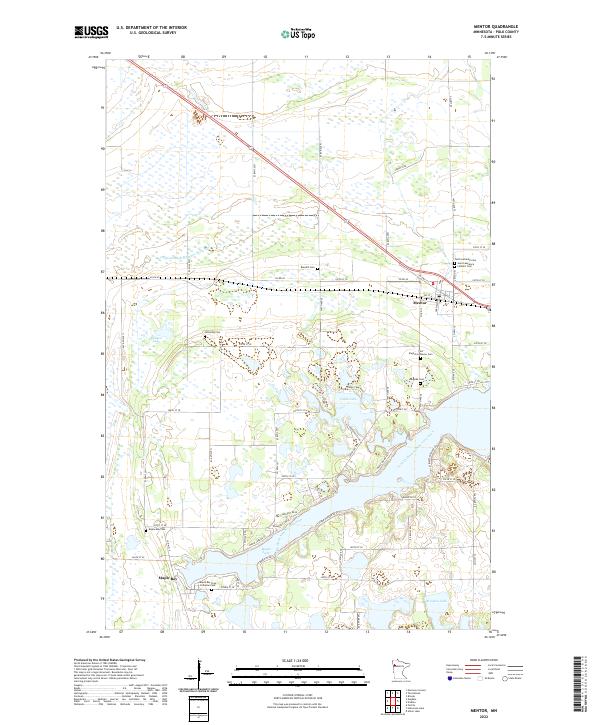 Mentor, MN — USGS 7.5-minute topo (2022)