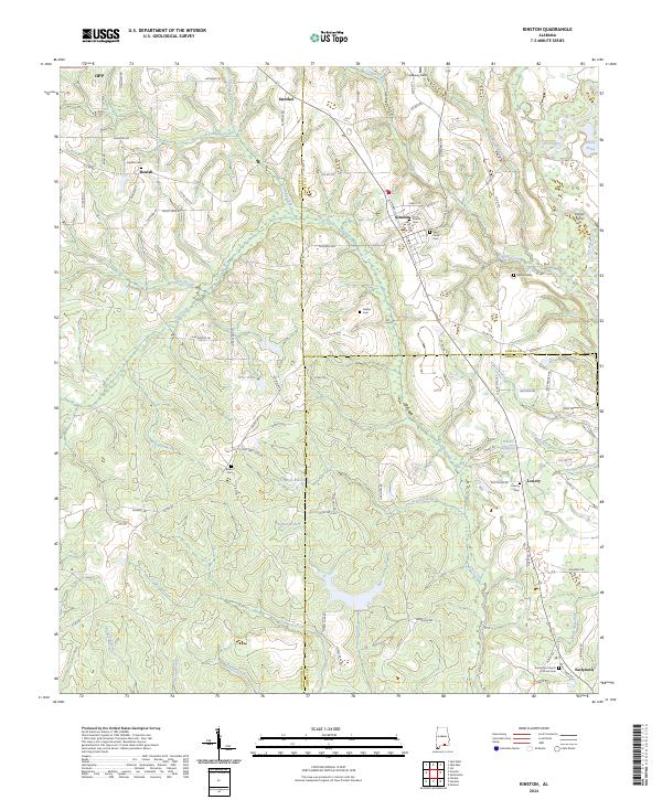 Kinston, AL — USGS 7.5-minute topo (2024)