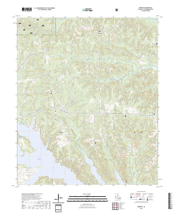 Arizona, LA — USGS 7.5-minute topo (2024)