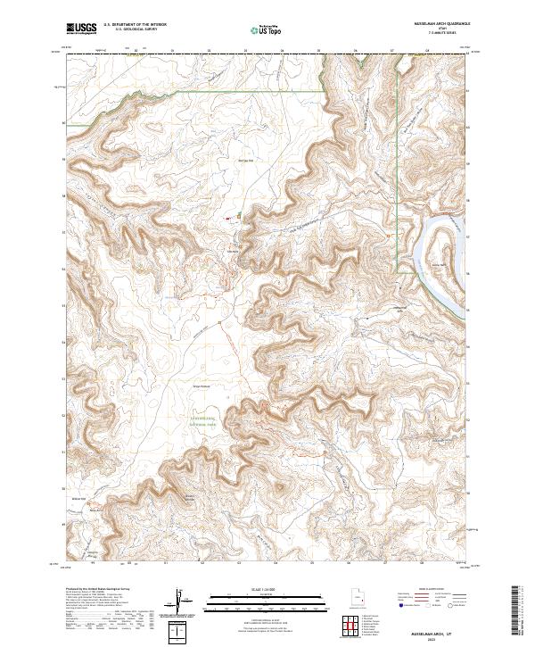 Musselman Arch, UT — USGS 7.5-minute topo (2023)