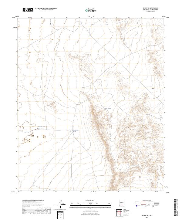 Desert NE, NM — USGS 7.5-minute topo (2023)