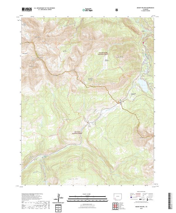 Mount Wilson, CO — USGS 7.5-minute topo (2022)