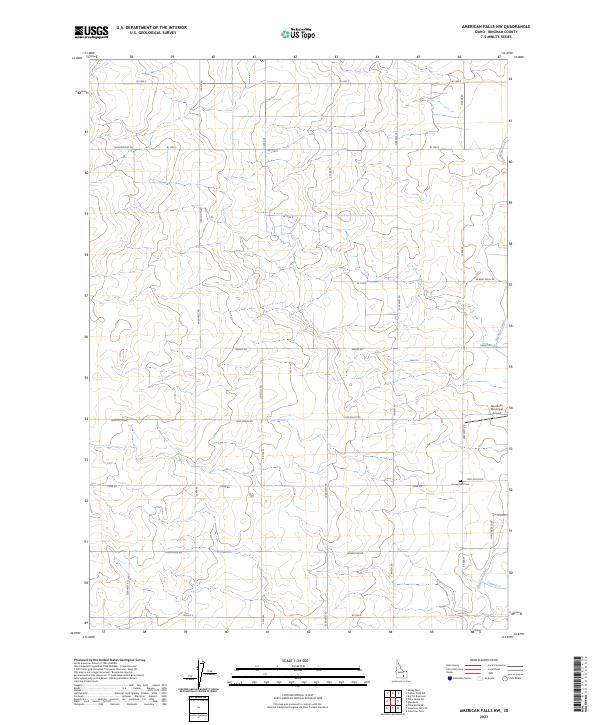 American Falls NW, ID — USGS 7.5-minute topo (2023)