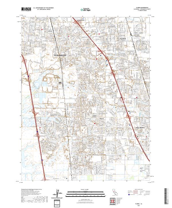 Florin, CA — USGS 7.5-minute topo (2021)