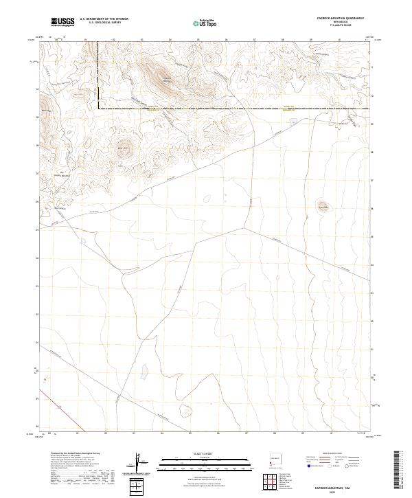 Caprock Mountain, NM — USGS 7.5-minute topo (2023)