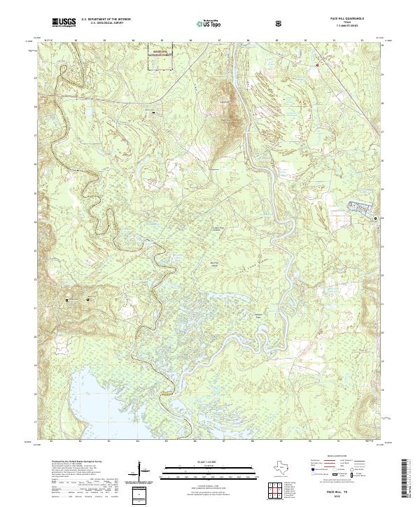 Pace Hill, TX — USGS 7.5-minute topo (2022)