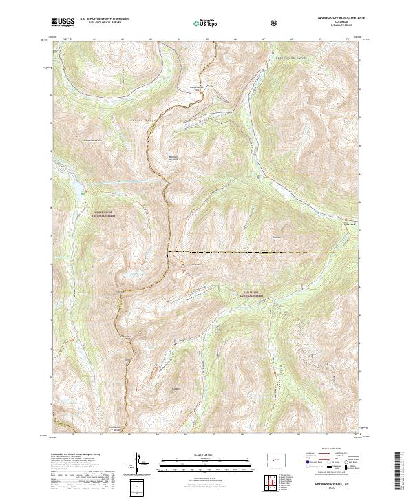 Independence Pass, CO — USGS 7.5-minute topo (2022)