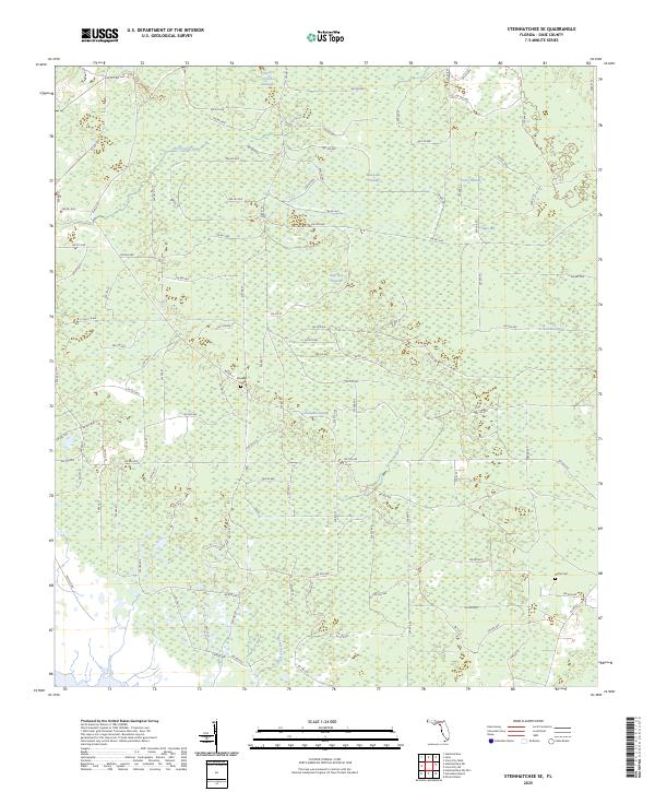 Steinhatchee SE, FL — USGS 7.5-minute topo (2025)