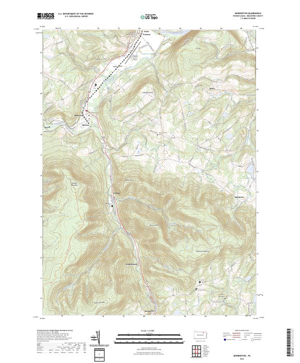Monroeton, PA — USGS 7.5-minute topo (2023)