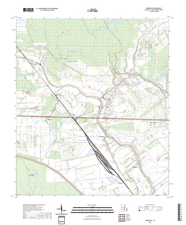 Fordoche, LA — USGS 7.5-minute topo (2024)