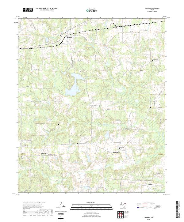 Leesburg, TX — USGS 7.5-minute topo (2022)