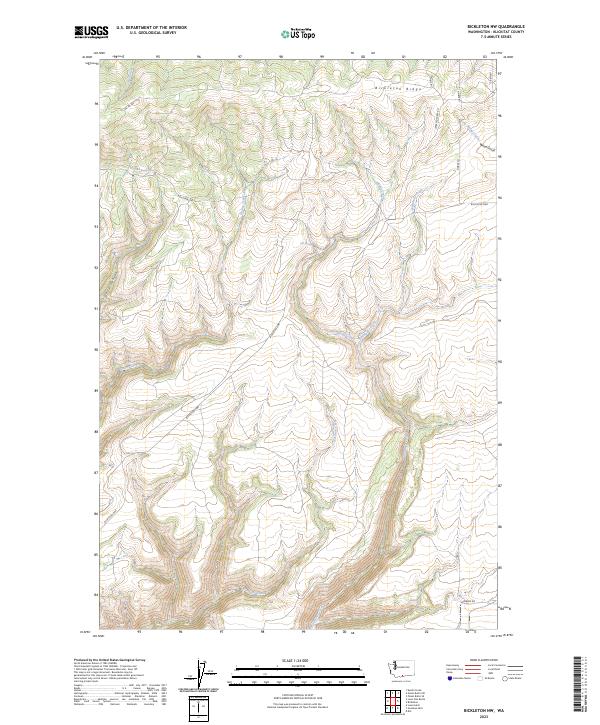 Bickleton NW, WA — USGS 7.5-minute topo (2023)