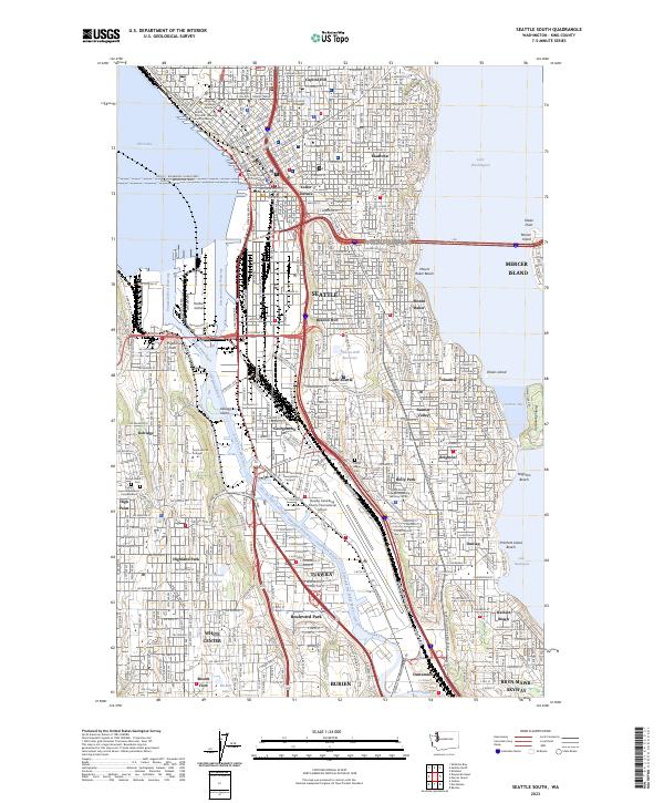 Seattle South, WA — USGS 7.5-minute topo (2023)