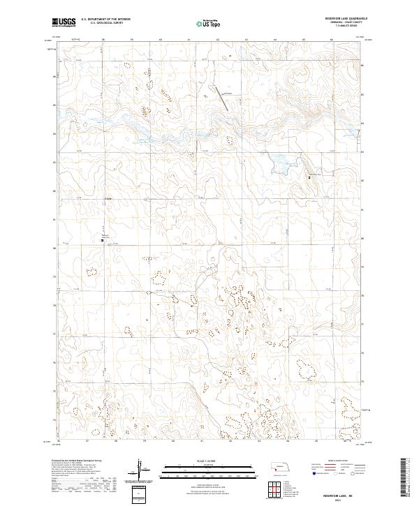 Reservoir Lake, NE — USGS 7.5-minute topo (2021)
