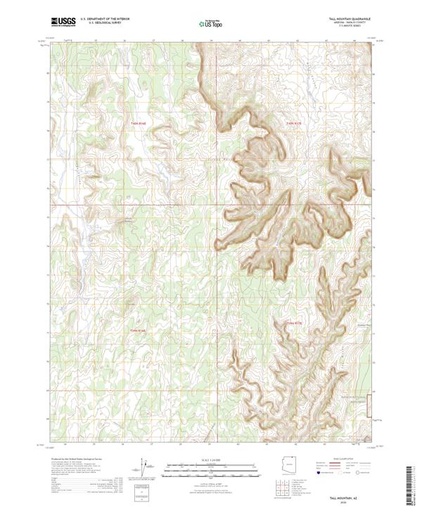 Tall Mountain, AZ — USGS 7.5-minute topo (2026)