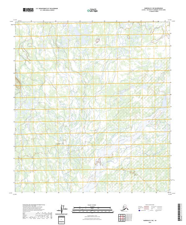 Nabesna D-3 NE, AK — USGS 7.5-minute topo (2023)
