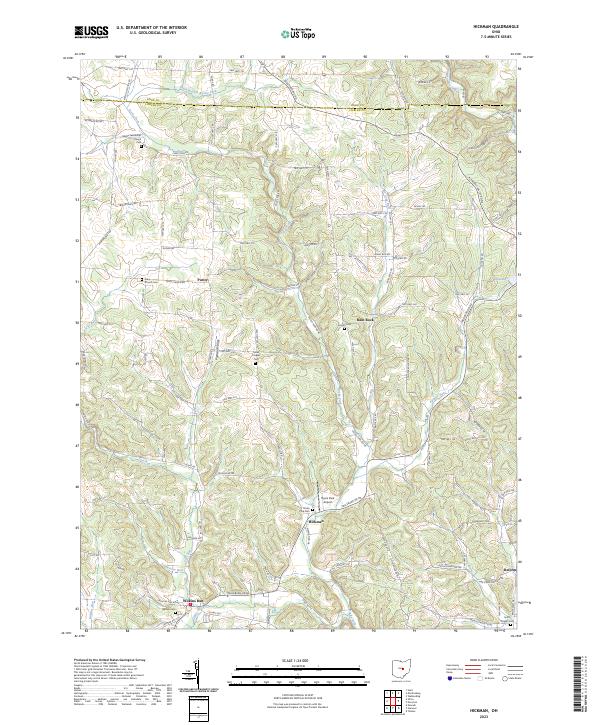Hickman, OH — USGS 7.5-minute topo (2023)