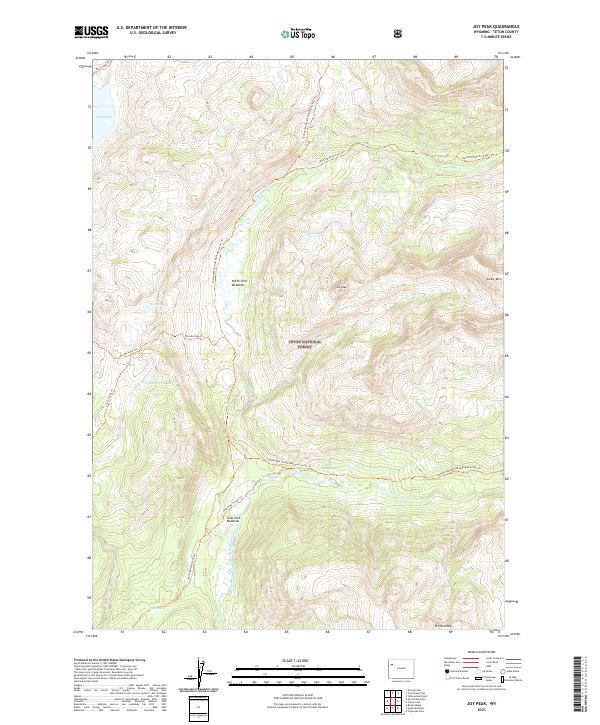 Joy Peak, WY — USGS 7.5-minute topo (2021)