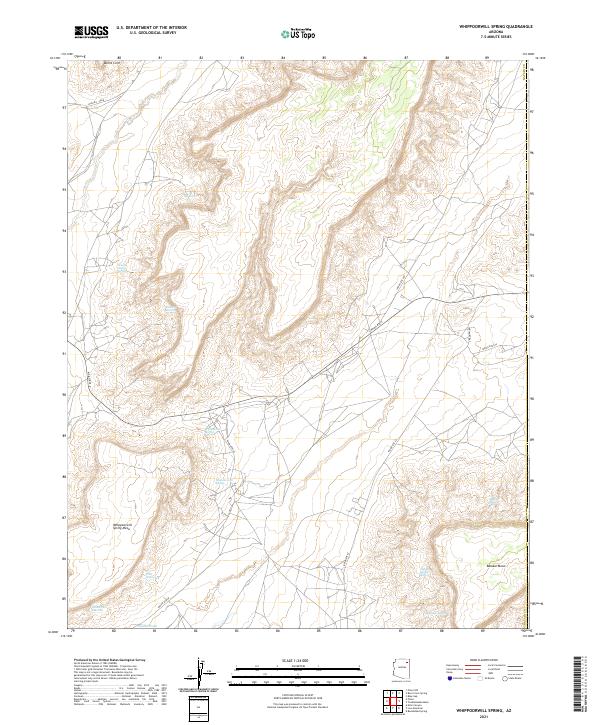 Whippoorwill Spring, AZ — USGS 7.5-minute topo (2021)