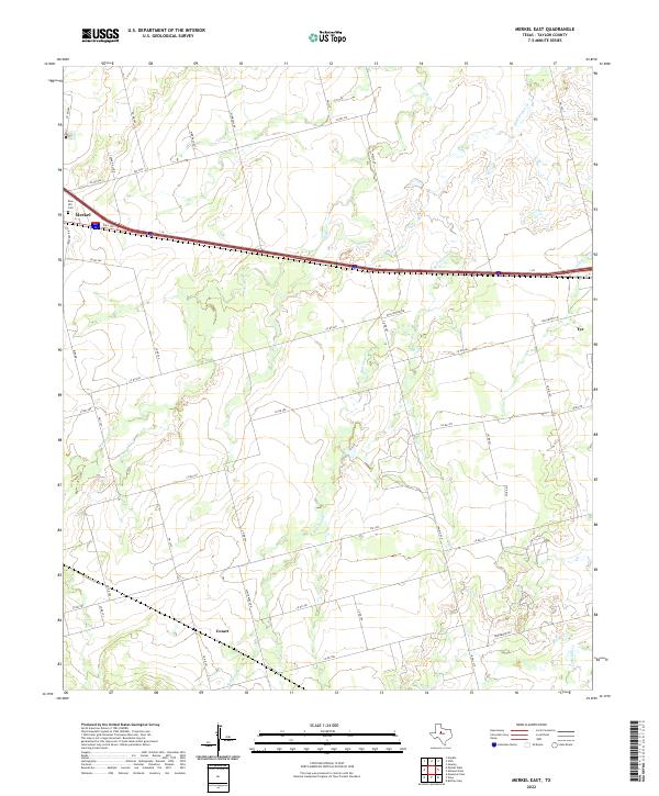Merkel East, TX — USGS 7.5-minute topo (2022)