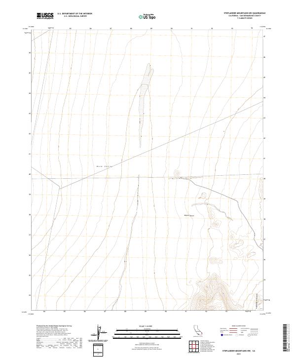 Stepladder Mountains NW, CA — USGS 7.5-minute topo (2021)