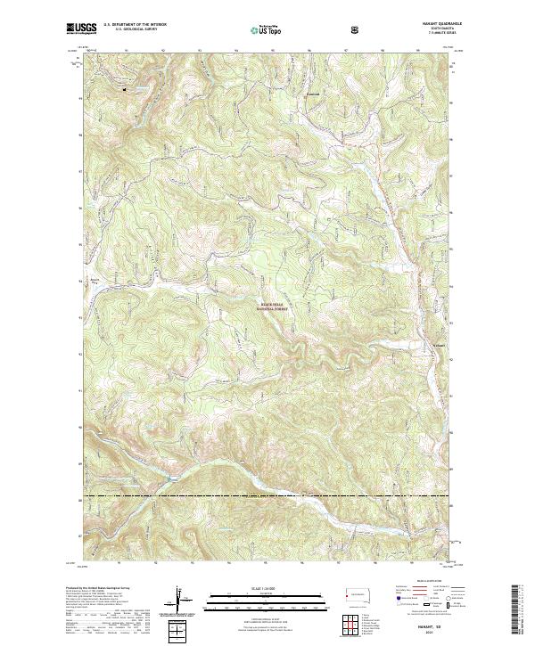 Nahant, SD — USGS 7.5-minute topo (2021)