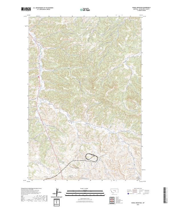 Signal Mountain, MT — USGS 7.5-minute topo (2024)