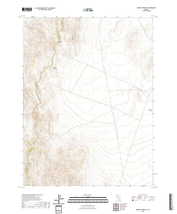 Gilbert Creek SW, NV — USGS 7.5-minute topo (2021)